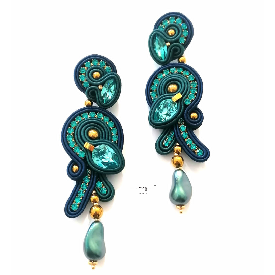 Earrings 'Elizabeth' long size