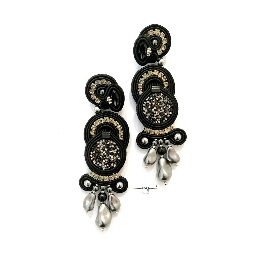 Earrings 'Star Dust' long size